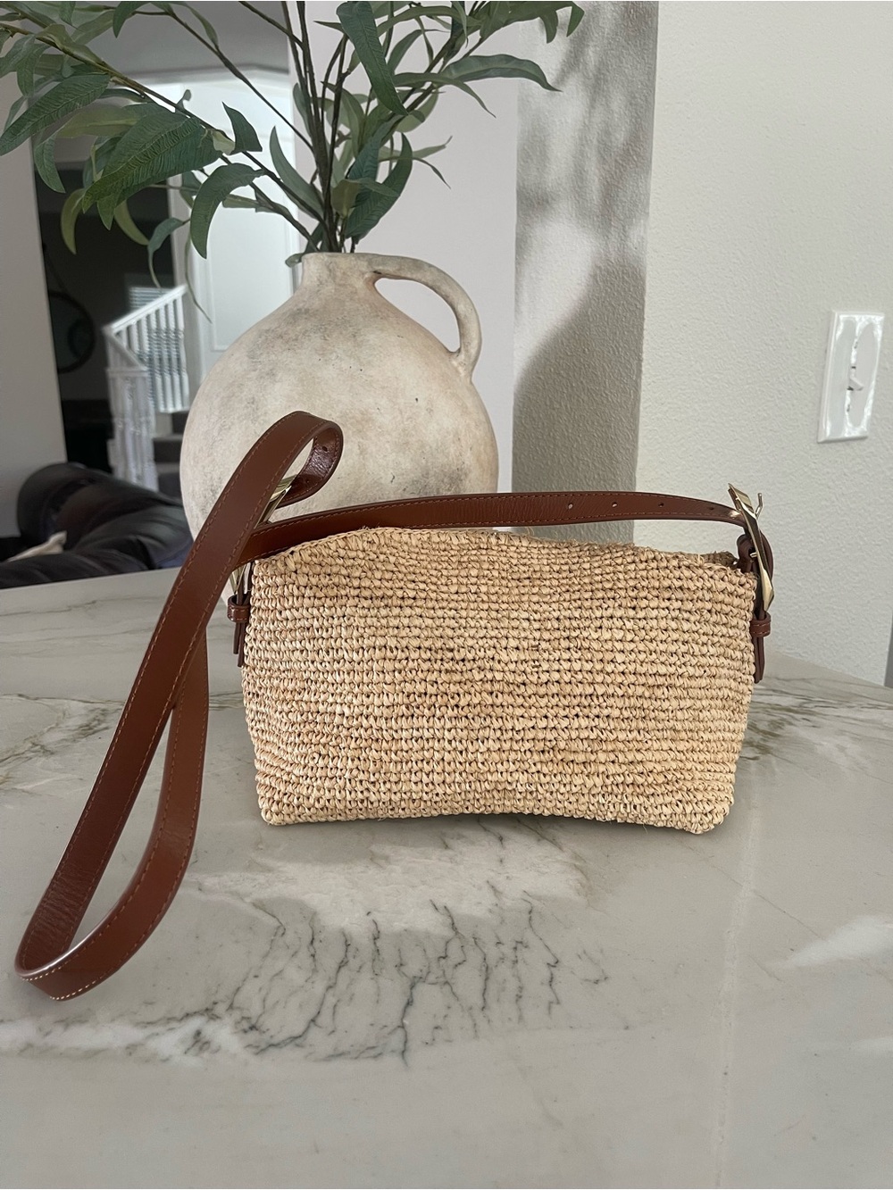 J. Crew Berkeley Small Handknotted Shoulder Bag in Raffia - Picture 3 of 16